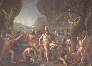 Jacques-Louis  David Leonidas at Thermopylae (mk05) Norge oil painting art